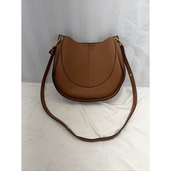 The Unbranded Brand Handbags - Smooth Calfskin Leather Saddle Bag, Leather Pouch Shoulder Bag Women's Fanny Pac